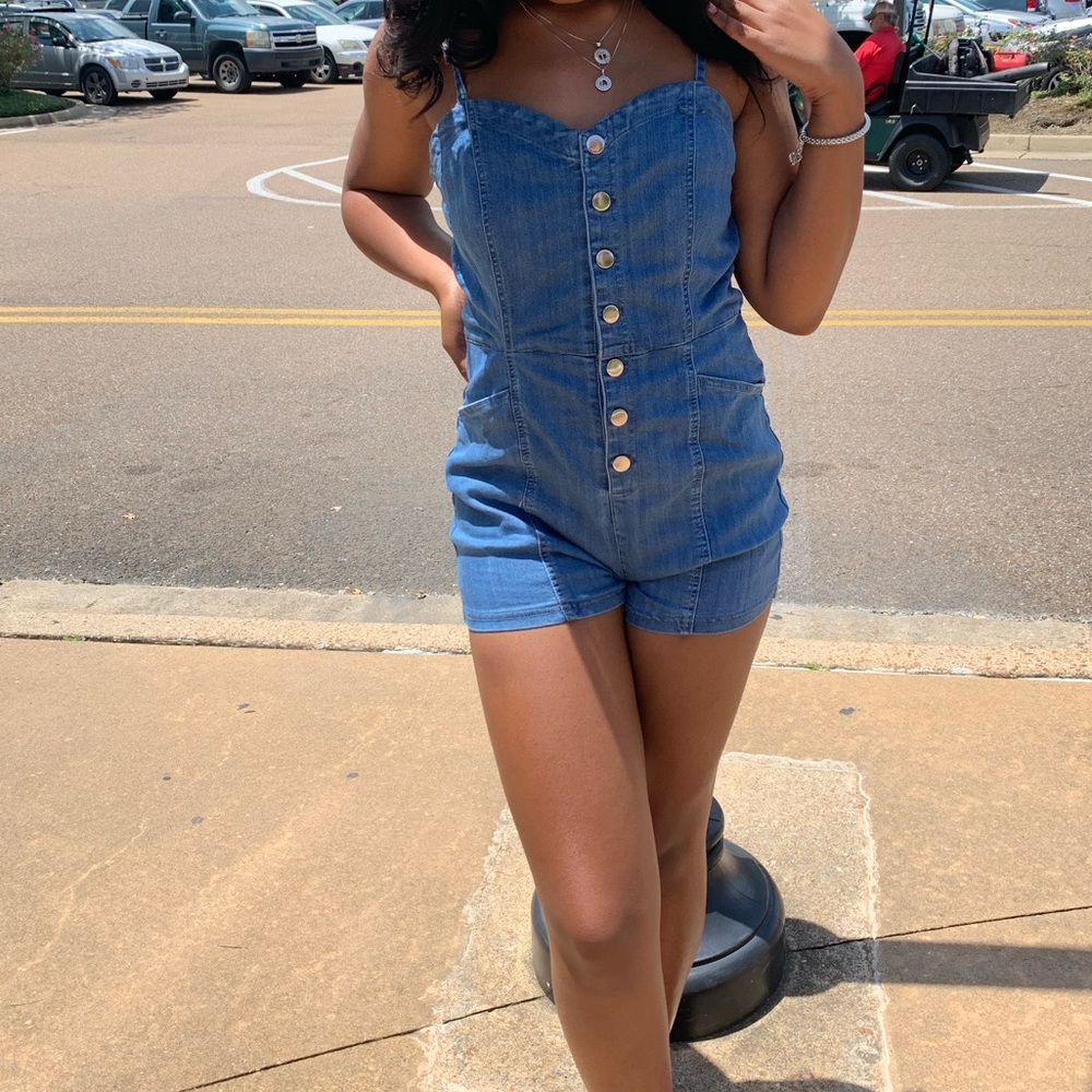 denim romper